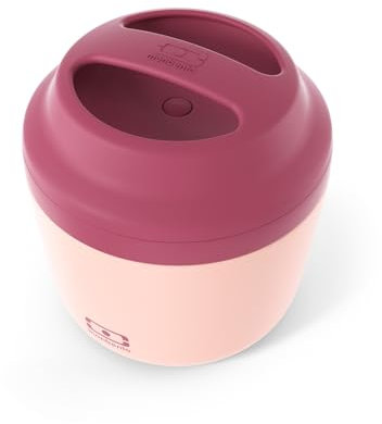 monbento - Bento Lunchbox MB Element Rosa Bicolor – Thermo-Lunchbox, hält Mahlzeiten warm/kalt – Lunchbox ohne BPA – langlebig und sicher – Rosa