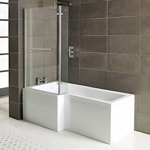 Badewanne SYNA Links 167,5x85/70 cm+ Duschkabine + Wannenträger