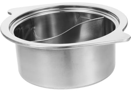 Garneck Chuanchuan Pot Stainless Steel Saucepan Nonstick Hot Pot Dual Divider Japanese Style for Kitchen Cooking