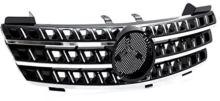 STRJUS Kühlergrille Auto Frontstoßstange Mesh Grill Für Benz ML Klasse W164 ML320 ML350 ML550 2005-2008(Schwarz)
