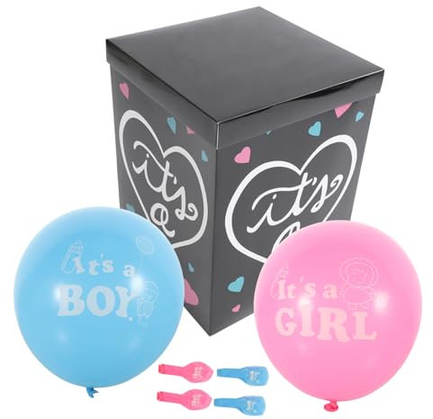 Gender Reveal Luftballon Papierbox 1 Satz für Babyparty