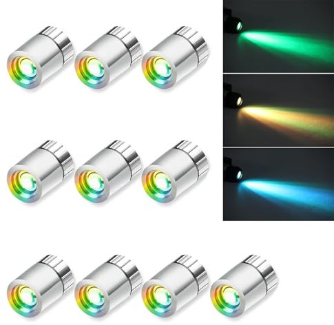 LED Minilichter, Micro LED Licht, Mini LED Lichter für Puppenhaus Silberner Kunststoff Batterie Inklusive Mini-Elektrolichter für Partydekoration Basteln Puppenhauszubehör, 10 stück
