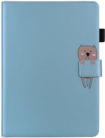 DayQiQiPu Funda Tableta para Huawei MatePad (10.4,Modelos: BAH4-W09/BAH3-W09/AL00/L09/W59) Perro Patrón PU cuer Carcasa para magnético Flip con Ranuras para Tarjetas y Soporte Cubierta Azul