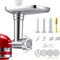 Neaxoyra Accessorio for insaccare Salsicce con tritacarne in Acciaio Inossidabile, i Robot da Cucina Compatibile con KitchenAid, 3 Piastre di macinazione, Lavabile in lavastoviglie