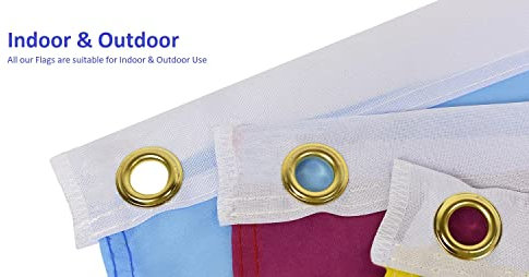 Bandera de rayas azules y blancas de 5 x 3 pies, 100% poliéster con ojales FlagSuperstore