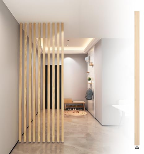 Cloison EE Séparation Bois, Cloison Séparation Poteau Intérieur, Separation de Piece pour Entrée, Restaurant, Bureau, Colonne Décoration(Natural-1 Pcs,70cm)