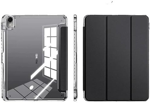 SOENS Clear Acrylic Anti-bend Full Wraparound Tablet Cover Suitable For Huawei Matepad Pro 13.2inch 2023/2025 Tri-fold stand Case(Black,MatePad Pro 13.2 2025)