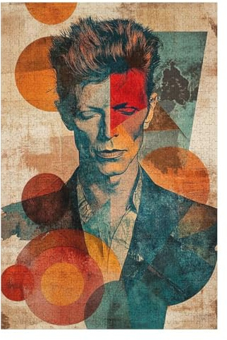 Puzzle 1000 Teile David Bowie Rocksänger Puzzle DIY Kit Papierspielzeug Einzigartiges Geschenk Wohnkultur-26x38cm