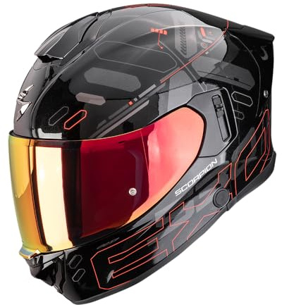 SCORPION EXO-530 AIR FOND Black Metallic-Red M