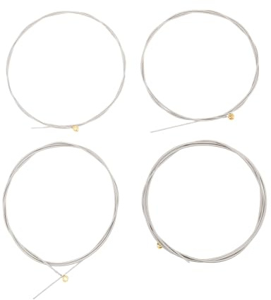 eMagTech 4 Stück Umsponnene E-Bass-Saiten 050 070 085 105 Nickelstahl Kompatibel mit Standard-Slinky-Saiten