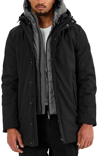 Redbridge Herren Winterparka Parka mit herausnehmbarer Innenjacke, Kapuze & Reißverschluss Warm gefütterte Allround Winterjacke im Regular Fit