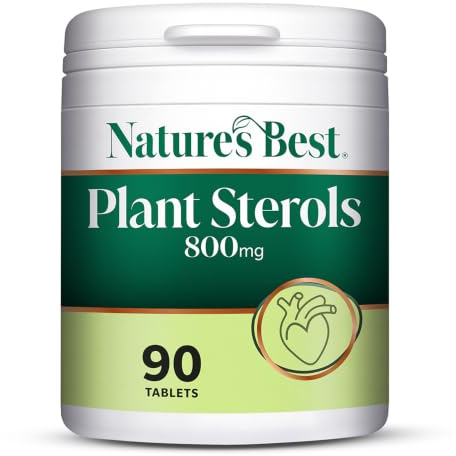 Nature's Best Plant Sterols 800mg, 90 Tablets (Up to 3 Month Supply) | Vegan Cholesterol Support Supplement, Maintains Normal Blood Cholesterol