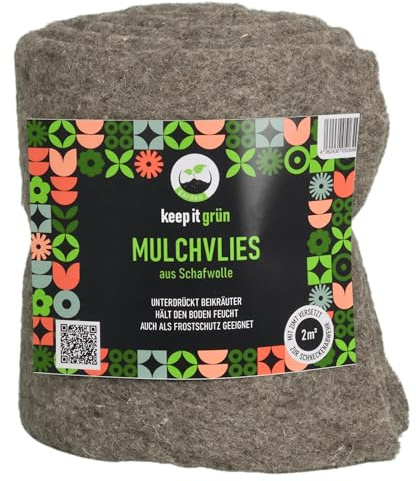 keep it grün Mulchvlies aus Schafwolle 2m² (1x2m) mit Zimt gegen Schnecken