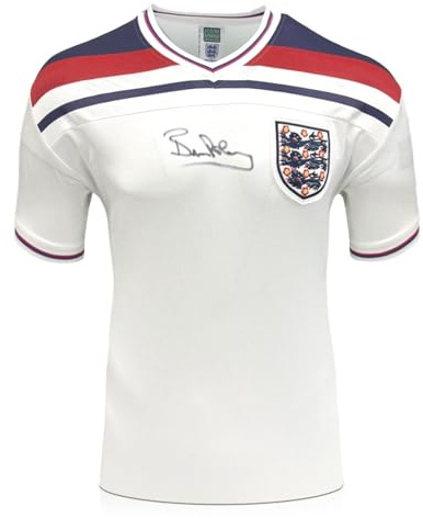 Exclusive Memorabilia England-Trikot, signiert von Bryan Robson