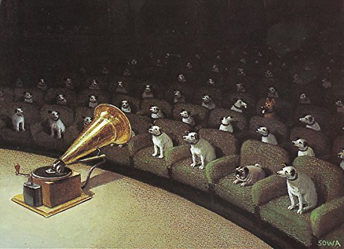 Inkognito Postkarte A6 • 5213 ''Their Master's Voice Künstler: Michael Sowa • Satire • Fantastik