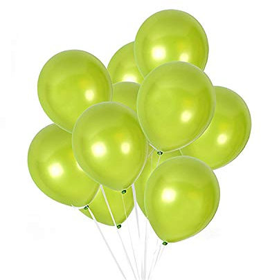 WedDecor 100pcs Apple Green Latex Balloon 10 Large Helium Grade Balloons Birthday Balloons for Kids Party Anniversary, Wedding Decoration Event Supplies Accessories