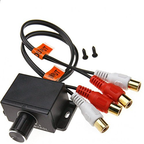 WINOMO Car Amplifier RCA Volume Control Car Subwoofer Wiring Kit Volume Control Knob Car Audio Amplifier Bass RCA Level Remote Volume Control Knob Compatible Car Amplifier Audio RCA Amplifier