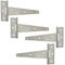 2 x paires de zinc galvanisé 20,3 cm/200 mm de long Tee Charnières – portail de jardin/abri de jardin/Charnières pour porte de T