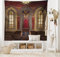 ABAKUHAUS gotisch Wandteppich und Tagesdecke, Medieval Palace aus Weiches Mikrofaser Stoff Waschbar ohne Verblassen Digitaldruck, 230 x 140 cm, Braun Rubin
