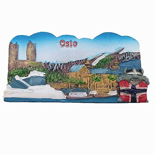 Kühlschrankmagnet, Oslo Norwegen, 3D-Souvenir, Heim- und Küchendekoration, Polyresin, Handwerk, Oslo Norwegen Kühlschrankmagnet