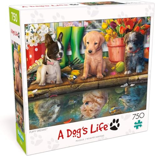 Buffalo Games - Puppy Dreams Puzzle, 750 Teile, Weiß