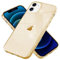 Kaliroo Handyhülle Glitzer kompatibel mit iPhone 12 MINI Hülle, Durchsichtige Diamant Silikon Schutzhülle Glitter Case, Ultra-Slim Cover Bling Handy-Tasche Strass Backcover Bumper, Farbe:Gold