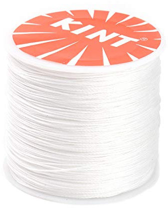 Cheriswelry Cordoncino rotondo in poliestere cerato, 70,6 m, filo per perline da 0,6 mm, per la creazione di gioielli e macramè, colore bianco