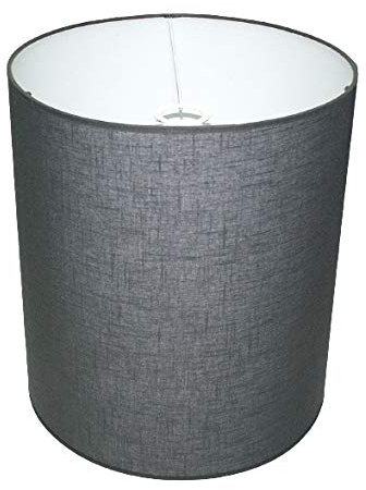 Lampenschirm 360x400 mm Durchmesser x Höhe | Walze | Graue, dunkle Baumwolle | Für die E27-Fassung | Lampenschirm 36 x 40 cm | 36cm Lampenschirm.