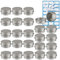 ZEOABSY 100 Pièces 5ml Pots en Aluminium Vide Rond Argent Petit Cosmétiques Pot Conteneurs for Fait Main Bougies Crème Baume Voyage, 10x Spatule, 4X Étiquettes