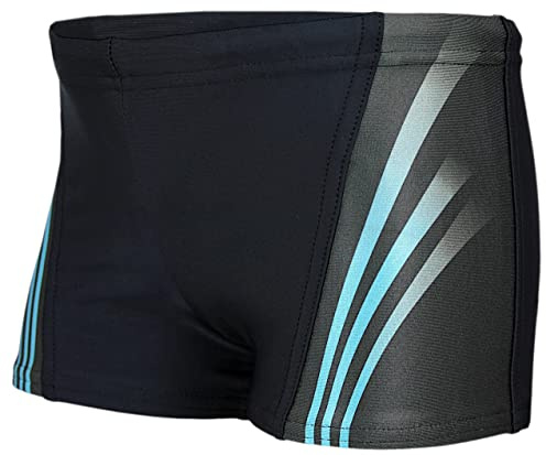 Aquarti Badehose Jungen Schwimmhose, 16101 Schwarz/Blau, 146