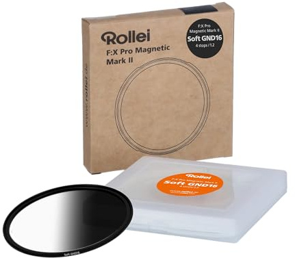 Rollei F:X Pro Magnetischer Softer-Verlaufsfilter GND16 MK II 77mm, super kratzfester magnetischer Glas-Filter mit 99,5% Reflexionsfreiheit und ohne optischen Verzerrungen, Größe:77 mm