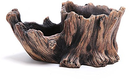 Zement Treibholz Pflanztöpfe Kreativer Tonkeramik-Blumentopf, Imitation Alter Baum-Wurzel-Entwurf, Wurzel, Die Fleischigen Blumentopf, Imitation Stump Log Beton Blume Sukkulenten Topf / Behälter (10)