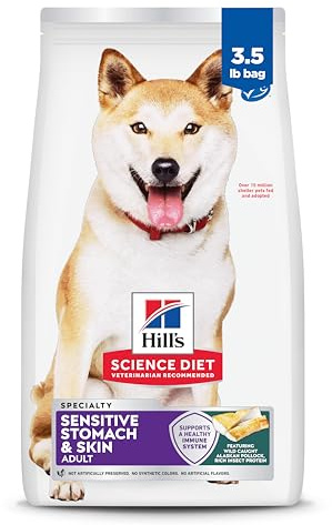 Hill's Science Diet Adult Sensitive Stomach & Skin Dry Dog Food, Pollock Meal, Barley, & Insect Meal, 3.5 lb. Bag