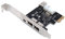 Computer District - FireWire 400 PCI Express X1 (PCIe X1 – PCI-E X1) – 3 6-Punkt-Anschlüsse (2 externe + 1 intern) + 1 externer 4-Punkt-Anschluss – Chipsatz Via VT6315 – High und Low Profile