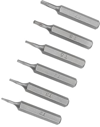 Kozelo Torx Bit Set - [1.1 Inch x H5/32 x T2 T3 T4 T5 T6 T7] Hex Shank Screw Driver Batch Head for Socket Screwdriver Handle Use