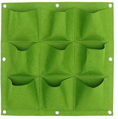 OFFSCH Vertikaler Garten Pflanztasche Filz Wandbehang Mehrere Taschen Außenbereich Balkon Anzucht