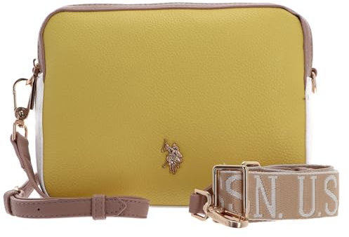 U.S. POLO ASSN. New Mansion Crossbody Bag Two Zip Lime Combo
