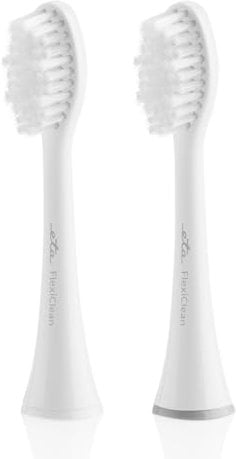 ETA Ersatzbürste FlexiClean I kompatibel mit ETA x70790000I Zubehör für die Schallzahnbürste I Ersatzbürstenkopf FlexiClean I Pflege der Zahnzwischenräume I mittlere Härte I 2 Stück pro Packung