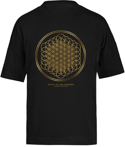 3D Sempiternal Schwarzes Unisex-T-Shirt mit Baggy-Übergröße