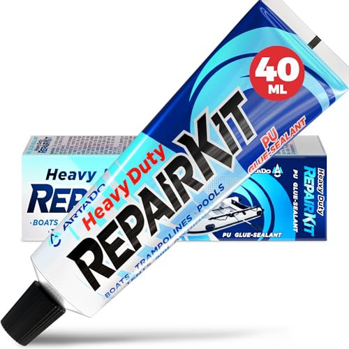 ArtaDo Liquid PVC Glue Adhesive with Mesh for Major Tears in Inflatable Boat, Kayak or Canoe, Air Bed or Mattress, Tent, Swimming Pool, Hot Tub - Heavy Duty Liquid PVC - Small Defects No Patch Needed