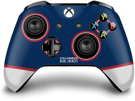 Head Case Designs Offizielle NHL Übergroß Columbus Blue Jackets Vinyl Haut Gaming Aufkleber Abziehbild Abdeckung kompatibel mit Xbox One S/X Controller