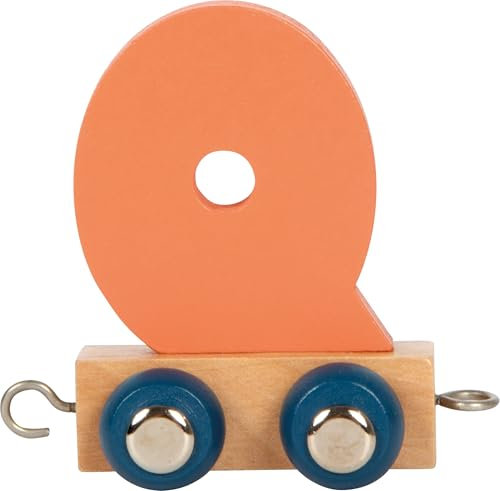 small foot Buchstabenzug Polar Q aus Holz, Holzzug individuell kombinierbar, zum Dekorieren und Verschenken, 12587