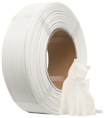 eSUN PLA+ Refill Filament 1.75mm, Weiß, 1KG | Refill PLA Plus Spoolless 3D Druck Filament, Maßgenauigkeit +/- 0.03mm, 1KG (2.2 LBS) für 3D Drucker