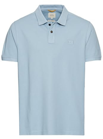 camel active Herren Kurzarm Poloshirt aus Baumwolle Blau, menswear-3XL