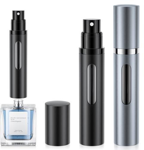 Faireach 8ml Aluminium Leak-Proof Perfume Atomiser with Bottom-Fill Pump, Nano Spray Nozzle, Compact & Portable, Refillable Travel Perfume Bottle
