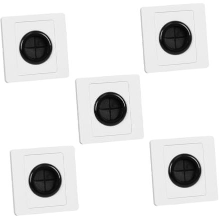 Yardenfun 5pcs Wall Plate Outlet Hole Cable Pass Through Cover for Hide Wires Cord Protector Outlet Panel Cable Management