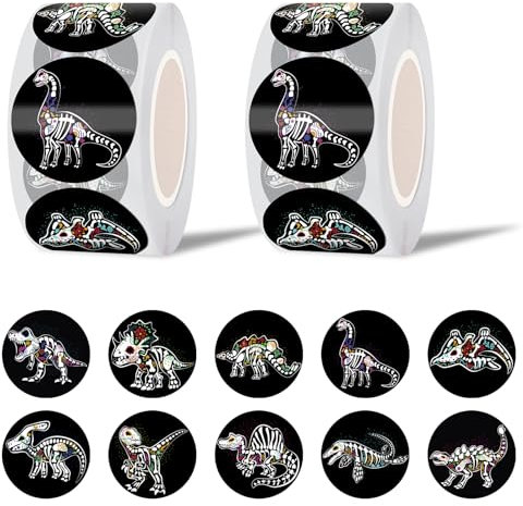 GTOTd Dia De Los Muertos Skull Sticker Aufkleber (1000 Stück) Horror Gifts Merch für Kinder Teens, Labels Gift Pack Wrap, Geschenke Deko für Laptop Wasserflasche