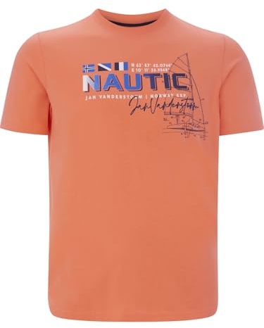 Jan Vanderstorm Herren T-Shirt Svenhelm Hellorange, 5XL (XXXXXL) - 72/74
