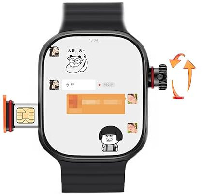 JINSHANGZI CDS9 S10 Ultra Smart Watch with Play Store Rotating 4G Android 9.0 with GPS WiFi Rotating Camera App Download Global Version Call 8+128GB 2.2 inch Smart Watch (8GB 128GB,Black)