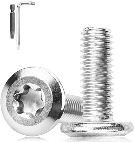 XRXYMQ 25 Stück M6 Schrauben Flachkopfschrauben M6 x 16 mm 304 Edelstahl Schrauben linsenkopfschrauben Torx mit Schraubendreher Bit Schraubenschlüssel für Montage Wartung